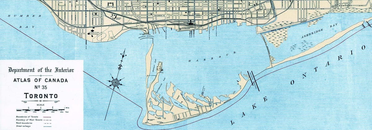 Карта Торонто гавані 1906