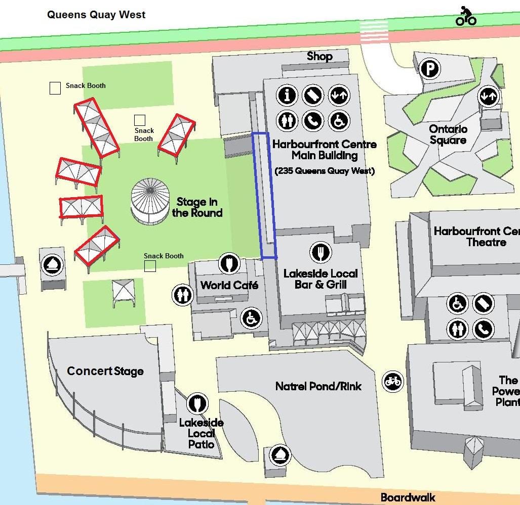 Карта Toronto harbourfront Центр 