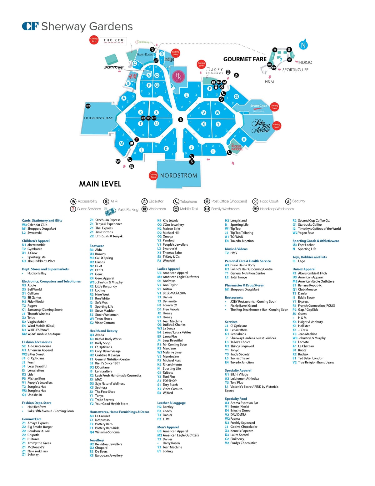 Карта Sherway сади