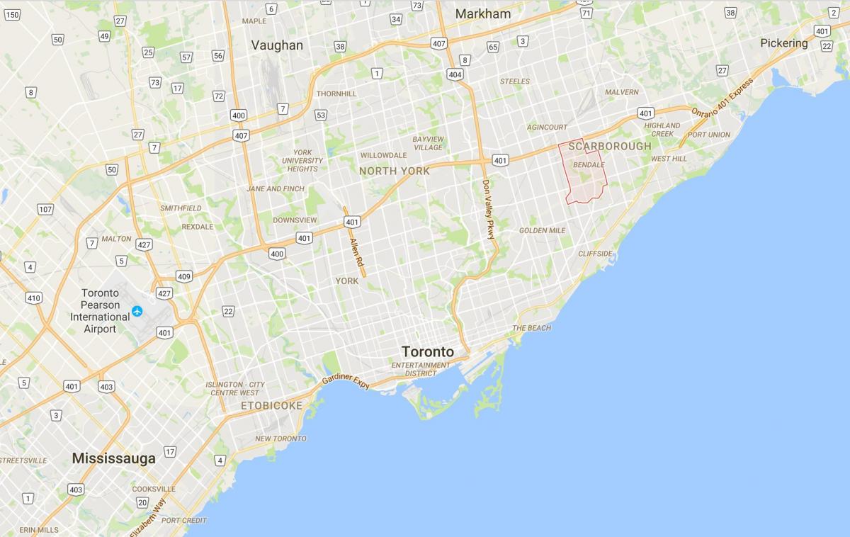 Карта Bendale район Торонто