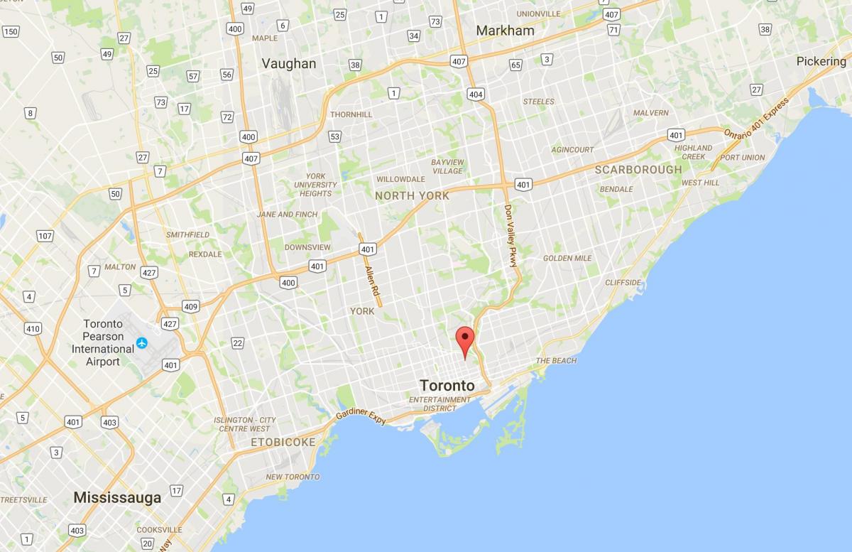 Карта Cabbagetown район Торонто