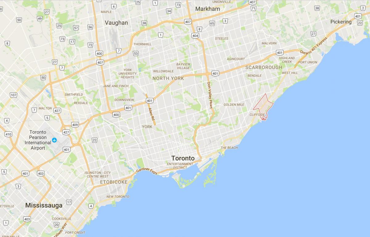 Карта Cliffcrest район Торонто