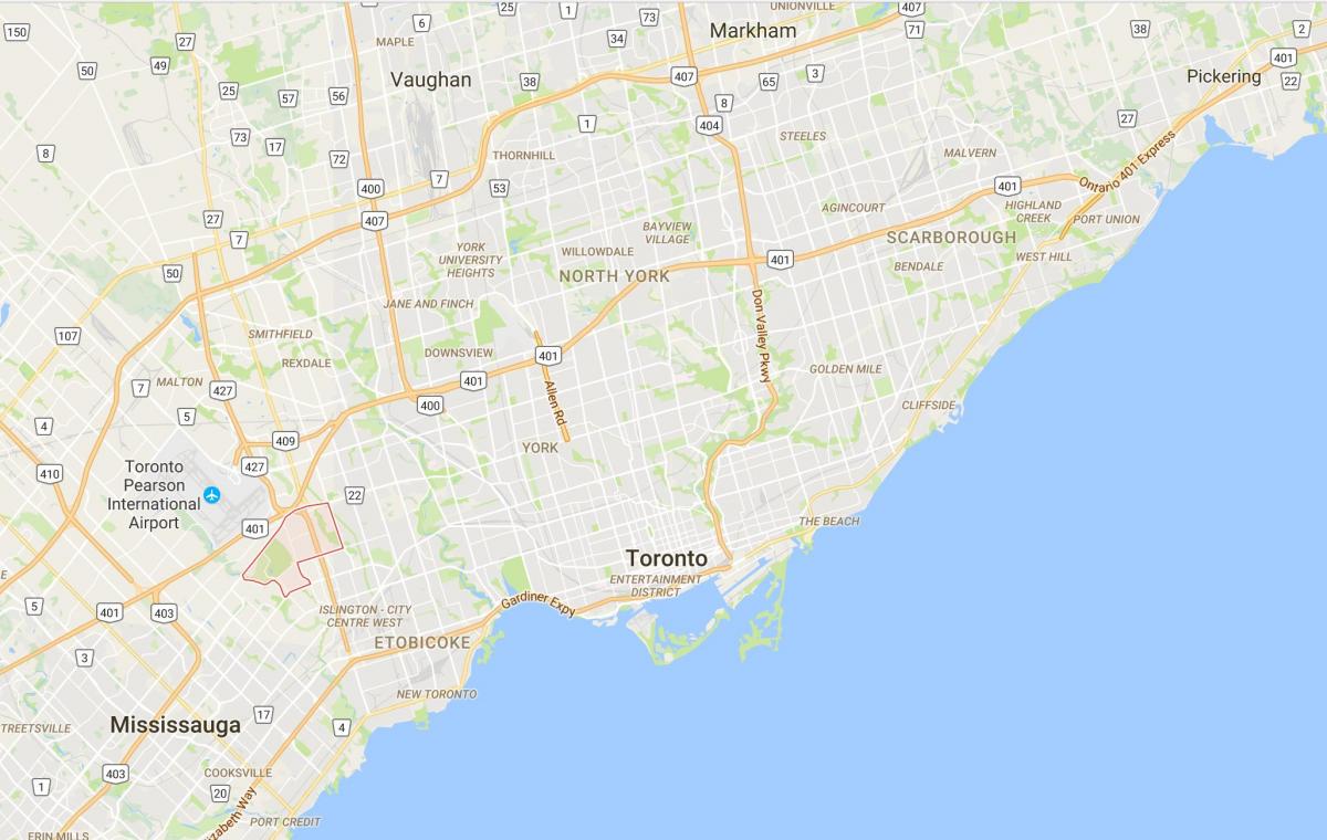 Карта Eringate район Торонто