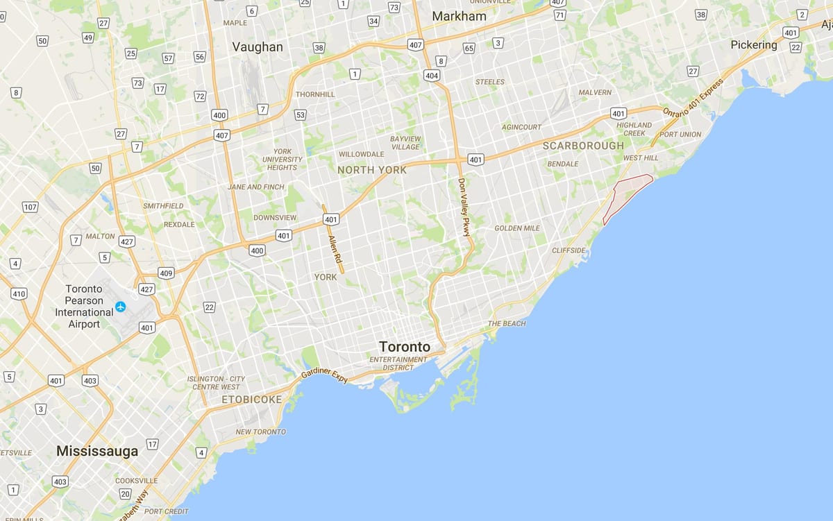 Карта Guildwood район Торонто
