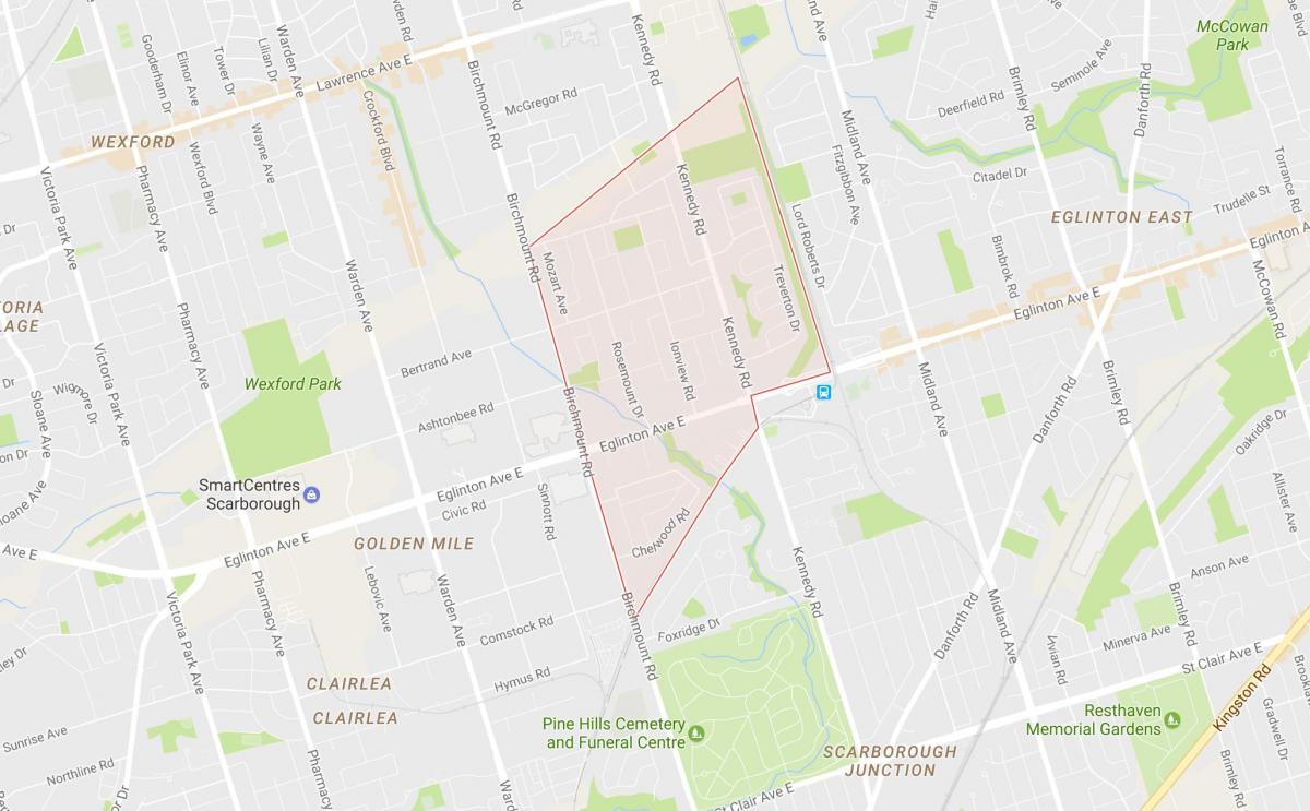 Карта Ionview районі Торонто