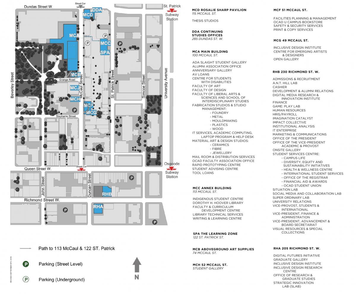 Карта OCAD Університет Торонто