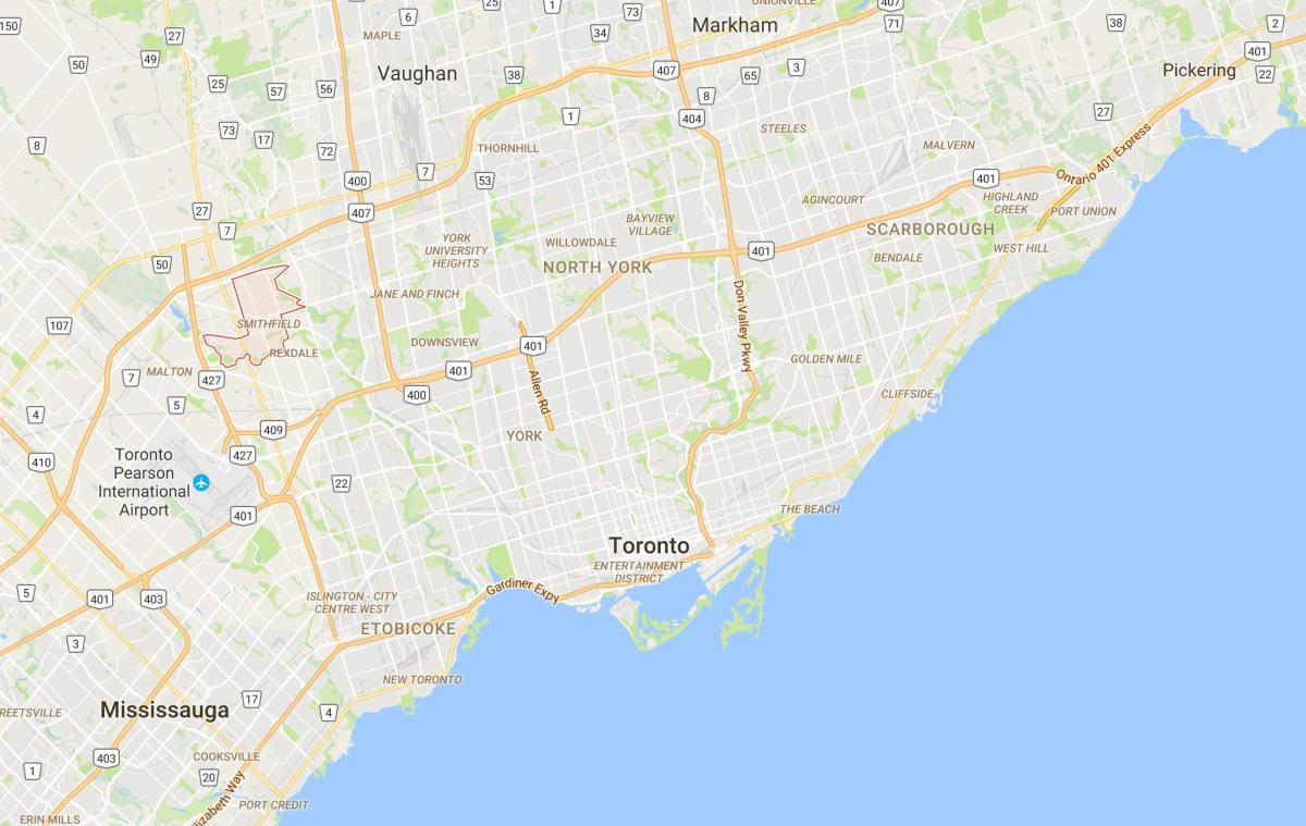 Карта Smithfielddistrict Торонто