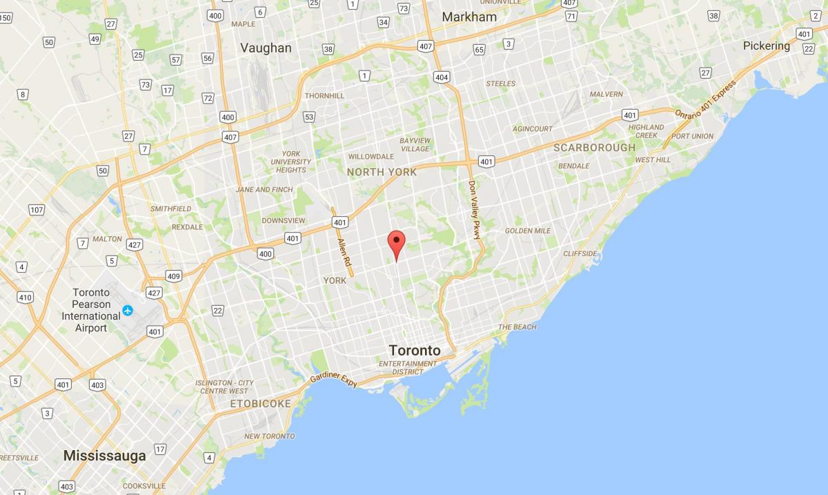 Карта yonge і eglinton район Торонто