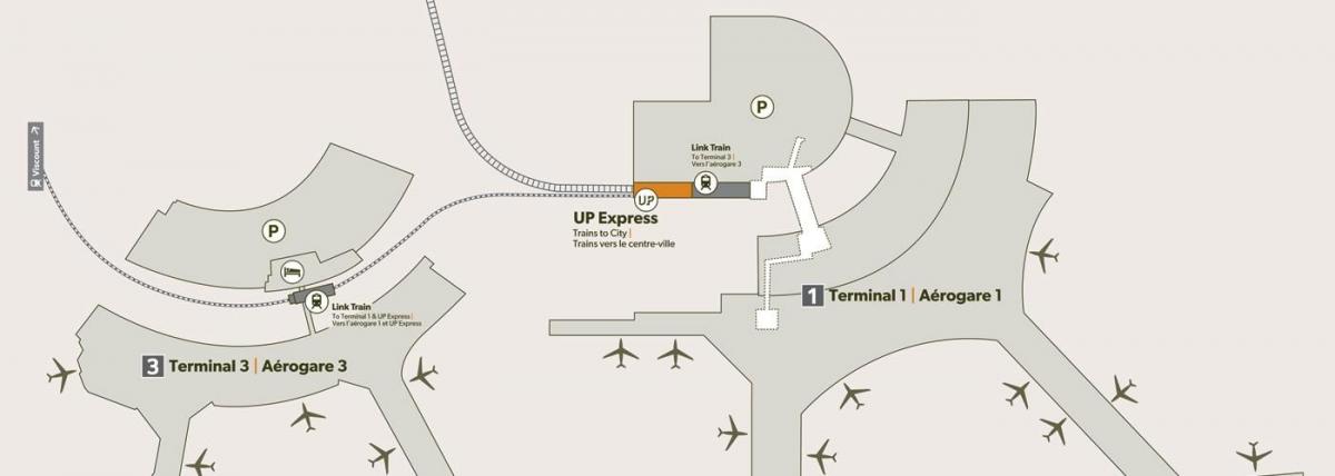 Карта залізничної станції аеропорт Пірсон 