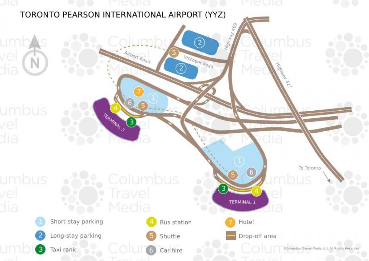 Карта аеропорт Торонто Пірсон 