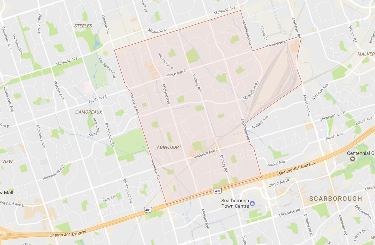 Карта Азенкуром районі Торонто