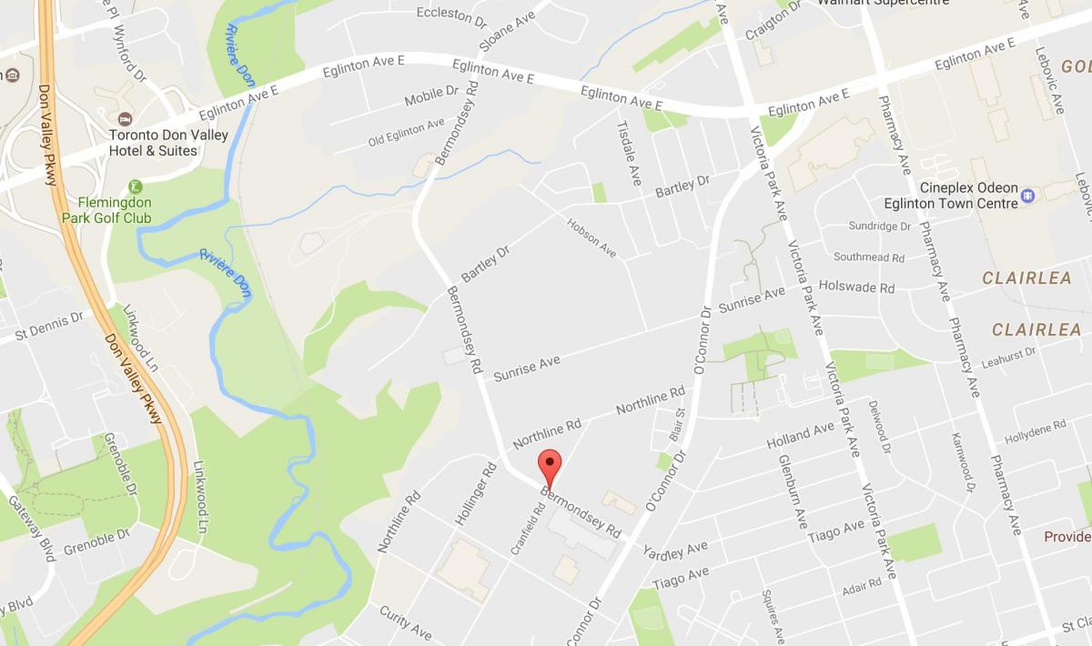 Карта Бермондси Road Торонто