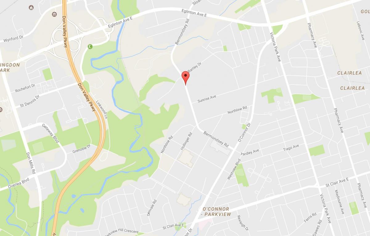 Карта Бермондси районі Торонто