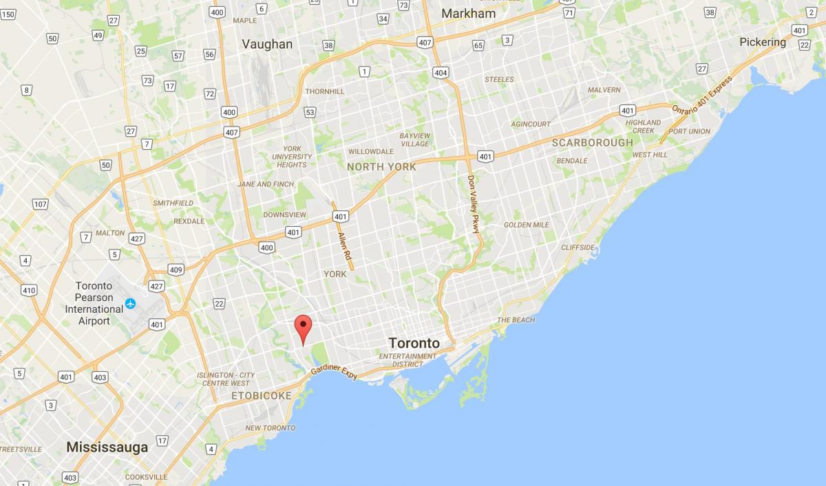 Карта Блур Вест-Віллідж район Торонто