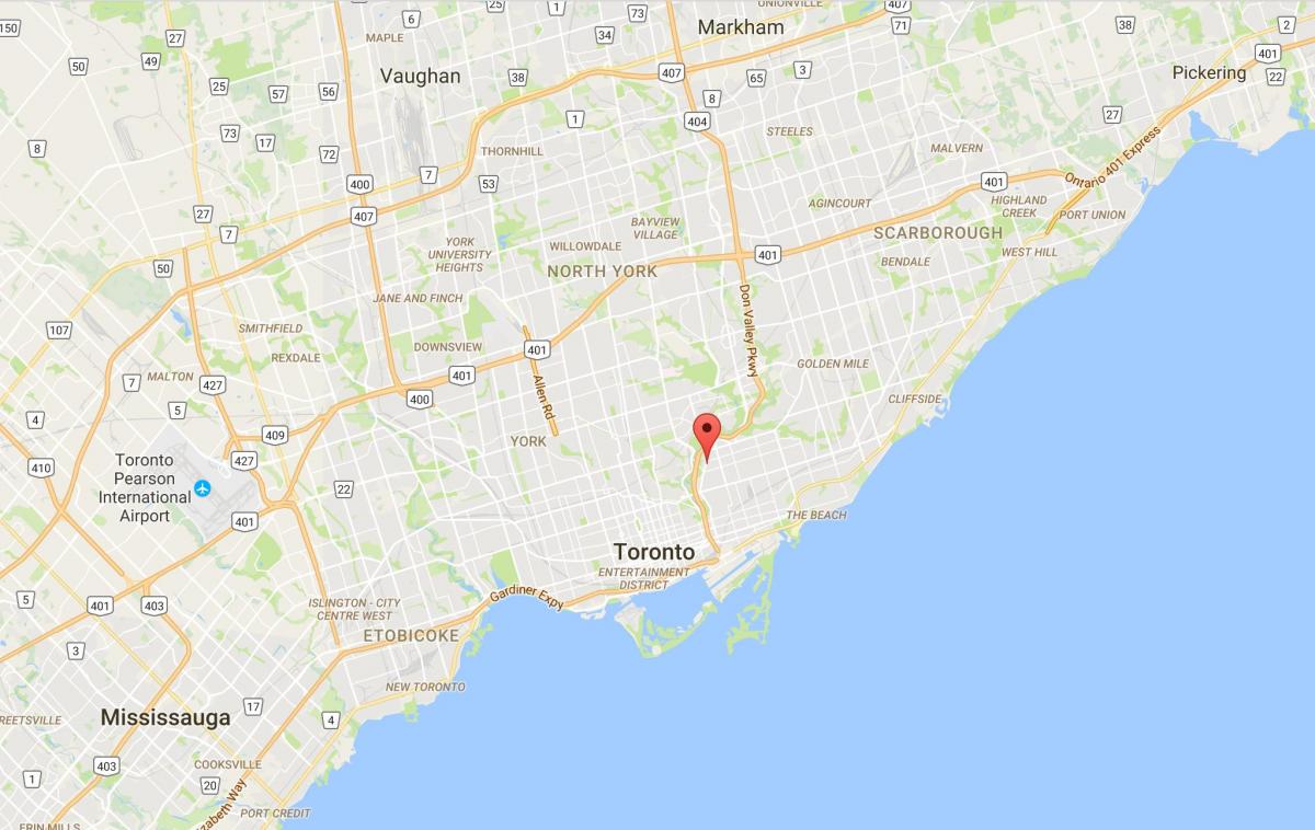 Карта Бродвью Північний район Торонто