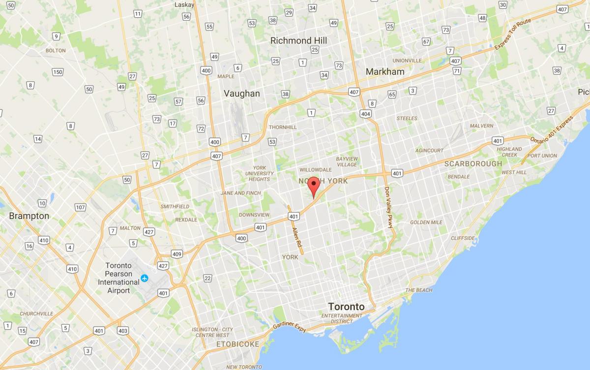 Карта висот обладунки район Торонто