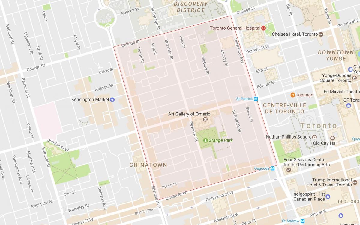 Карта Грейндж Парк Торонто