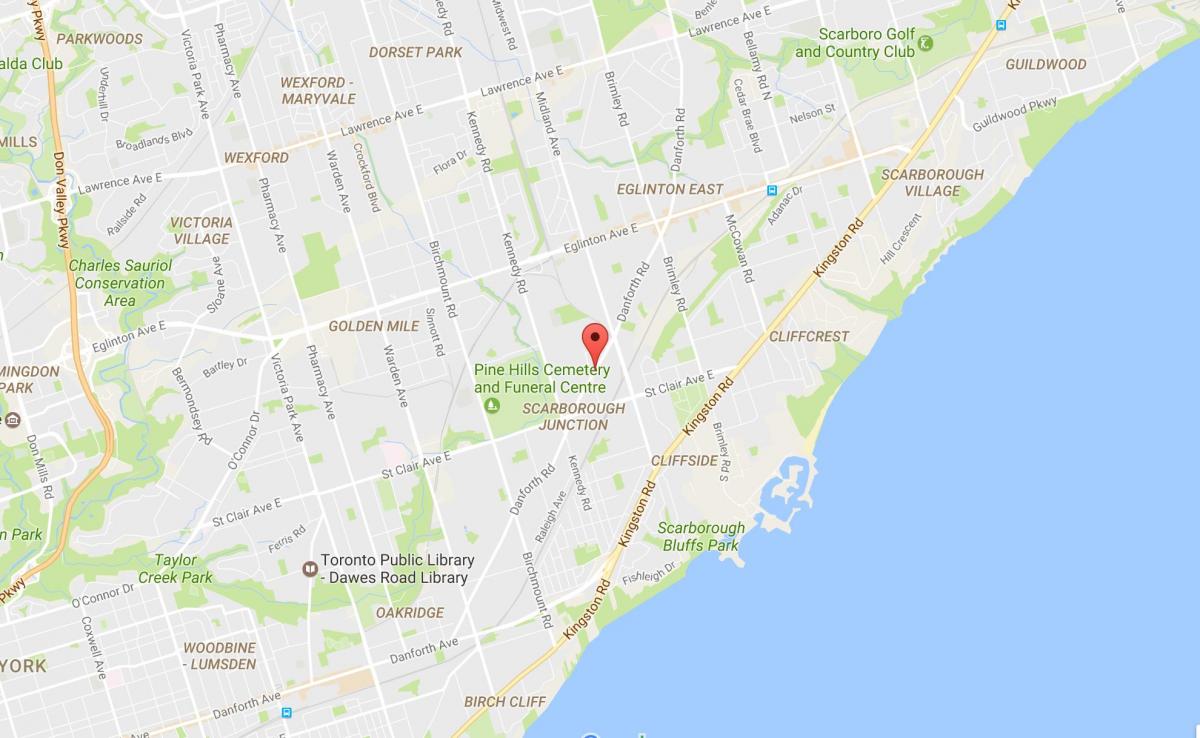 Карта Данфорт Road Торонто