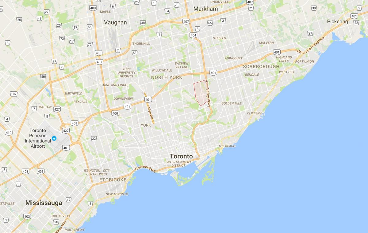 Карта Дон Міллс район Торонто