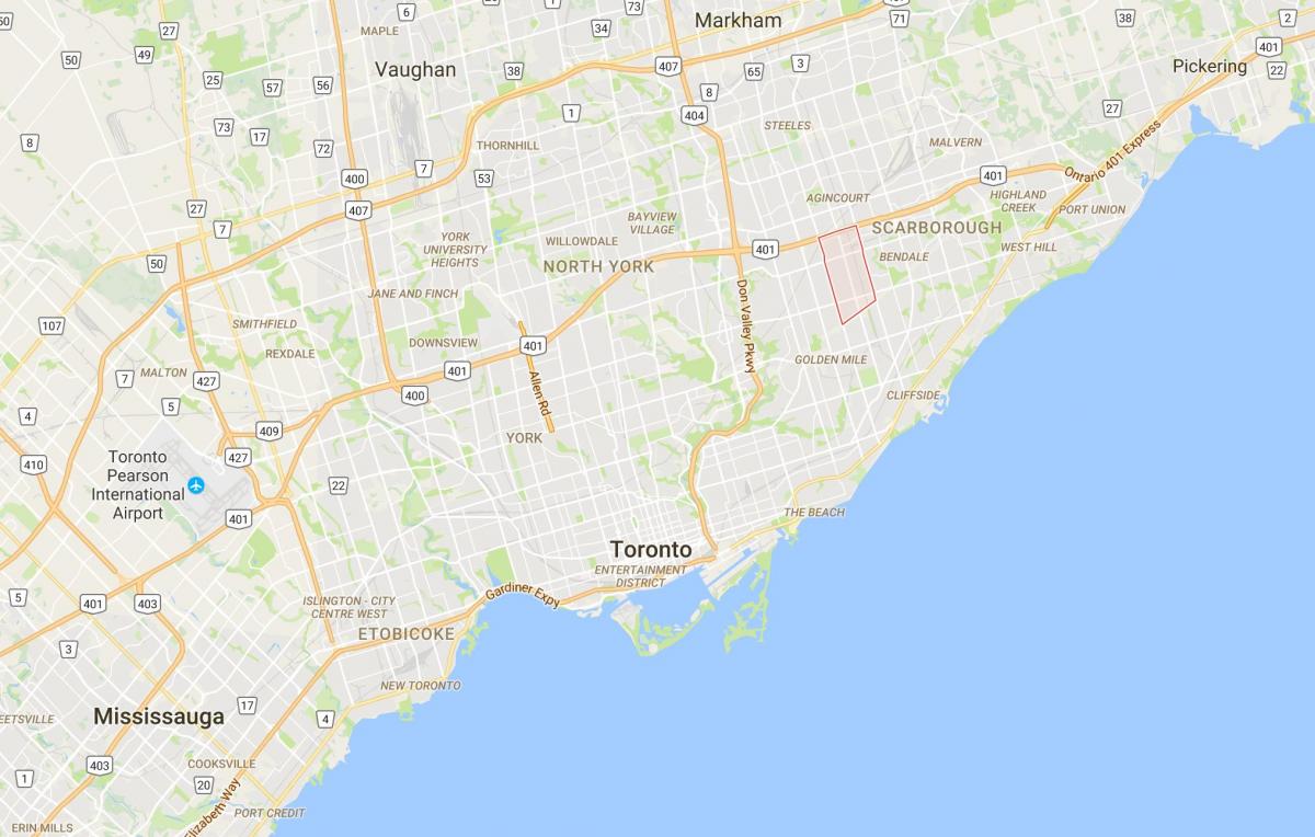 Карта Дорсет районі Торонто