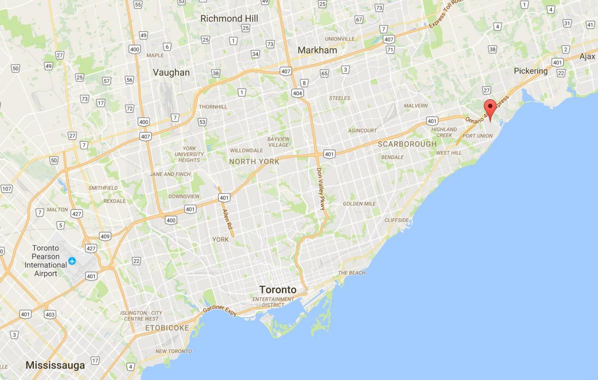 Карта Західно-Руж районі Торонто