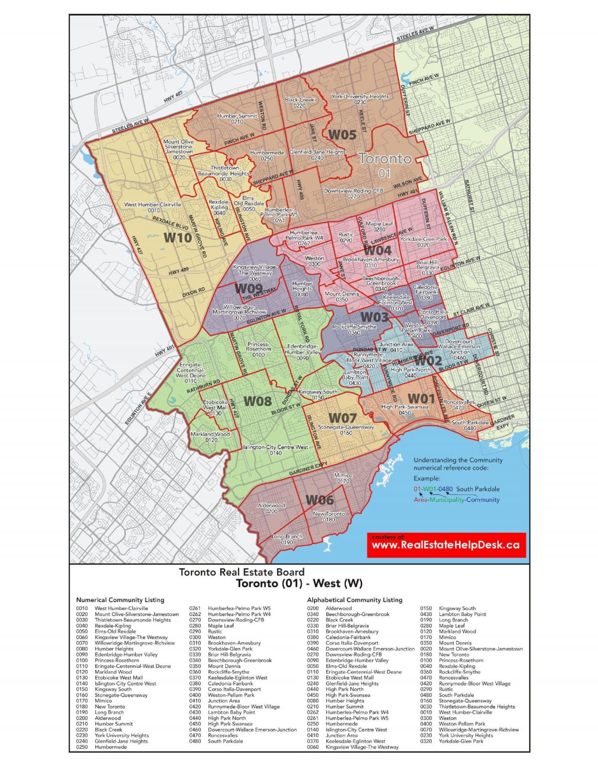 Карта Західного Торонто