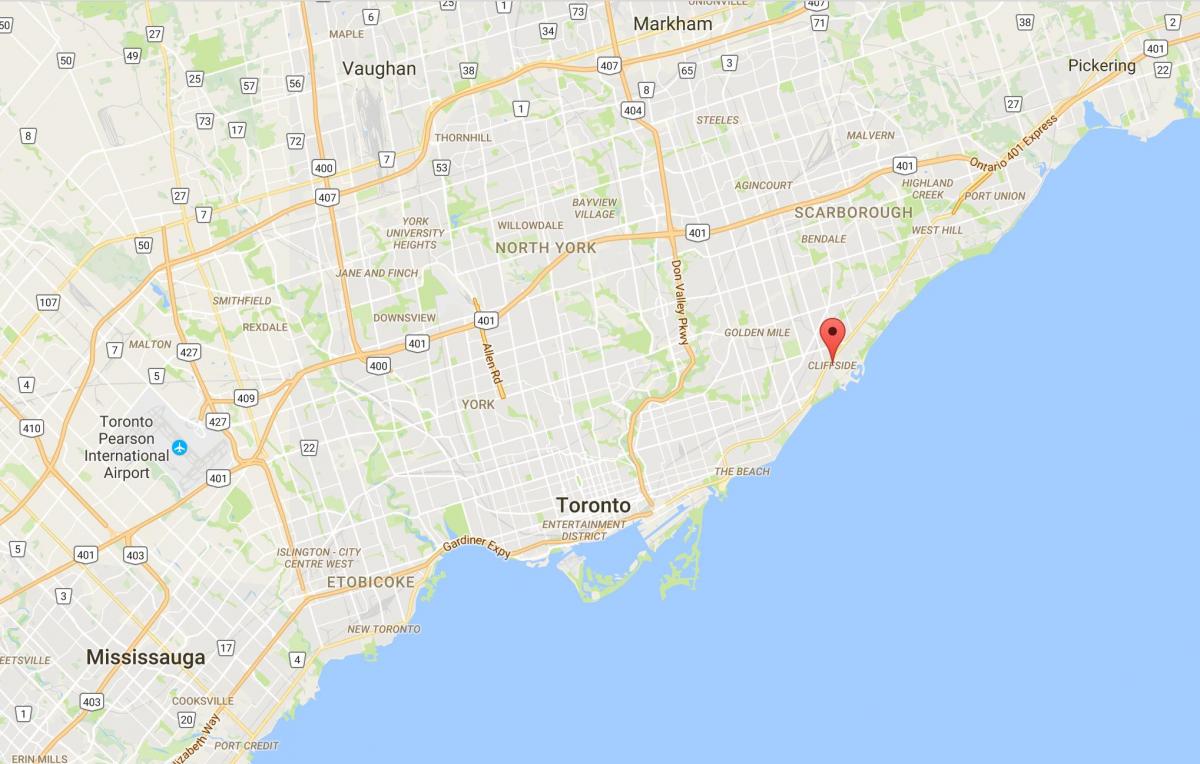 Карта Клифсайд район Торонто