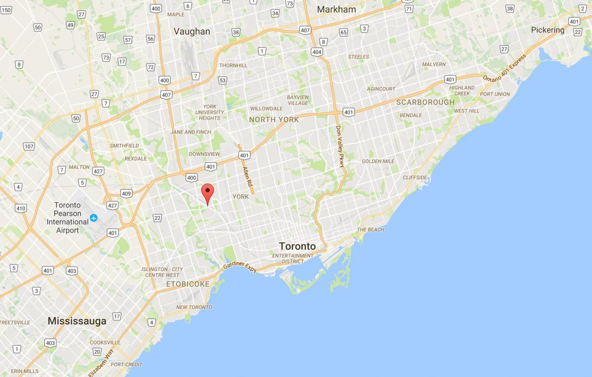 Карта Гора Денніс район Торонто
