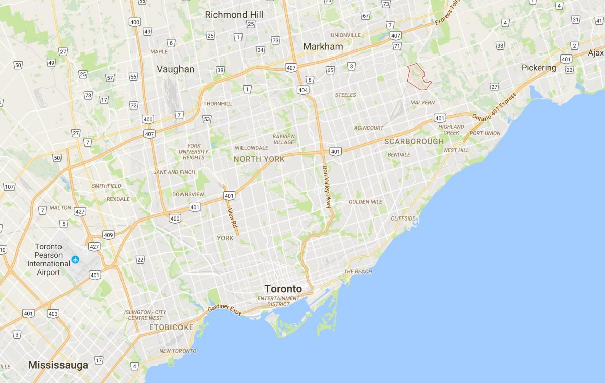 Карта Морнингсайд Хайтс район Торонто