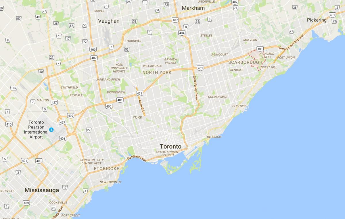 Карта Морнингсайд район Торонто