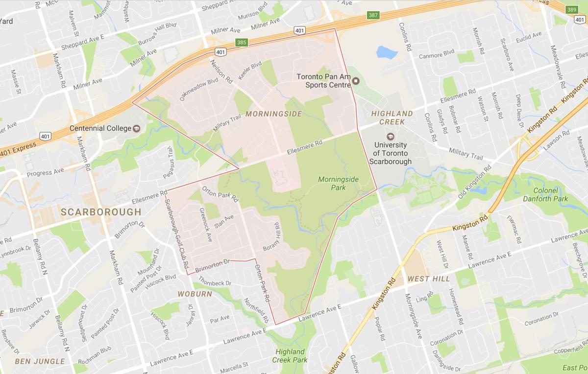 Карта Морнингсайд районі Торонто