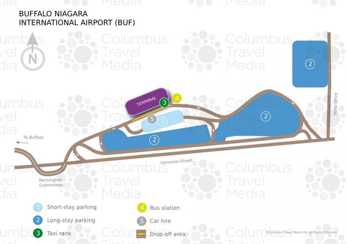 Карта Міжнародний аеропорт Буффало Ніагара 