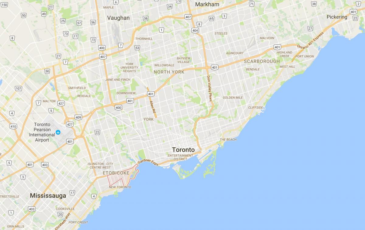 Карта Міміко район Торонто