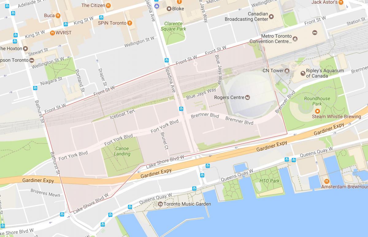 Карта наступних околиці Торонто