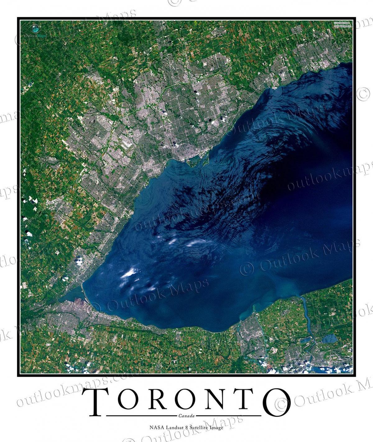 Карта Торонто супутникове озера Онтаріо 