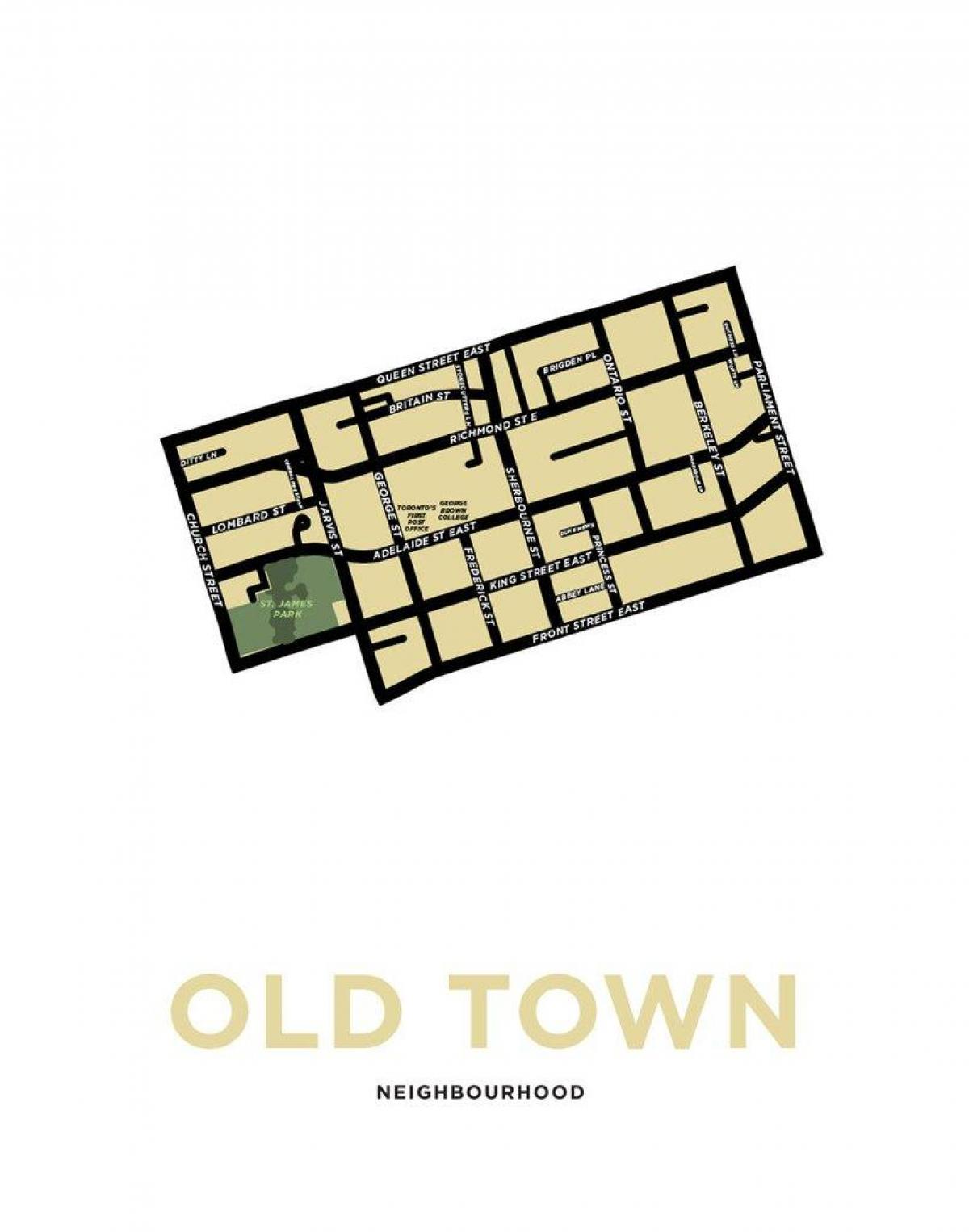Карті околиці Старе місто Торонто