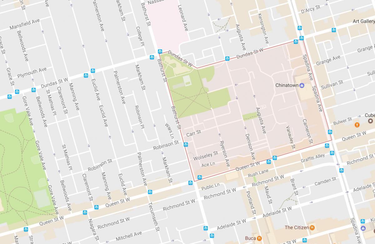 Карта Олександра-парк районі Торонто