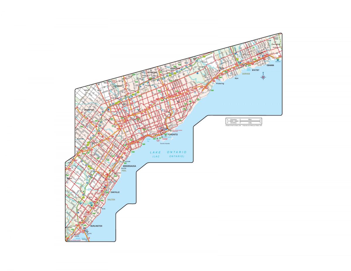 Карта офіційних дорозі Онтаріо