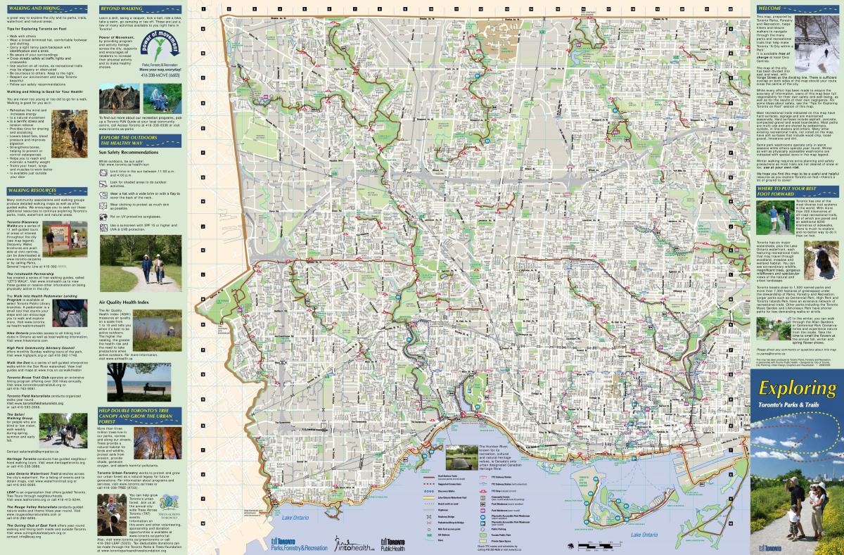 Карта парки і пішохідні маршрути Заході Торонто