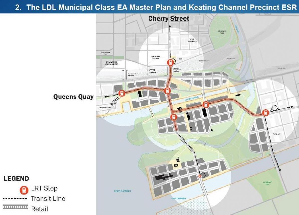 Карта успіхів східному березі затоки Східного Торонто