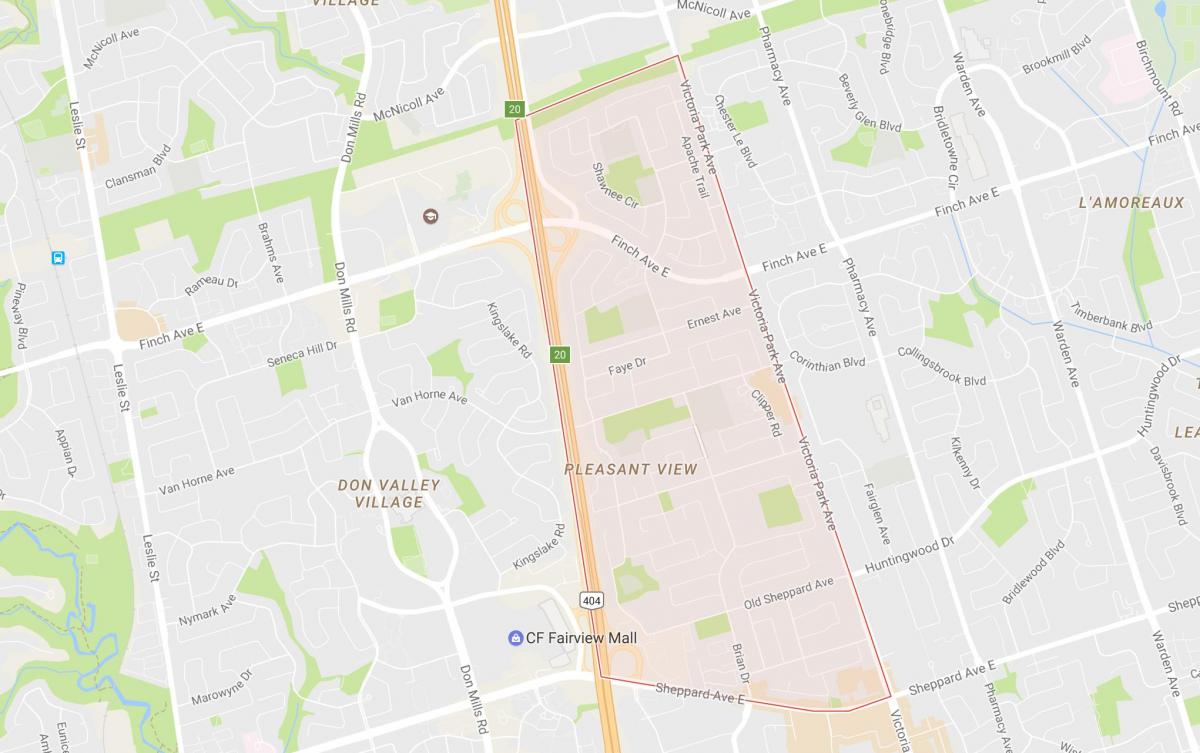 Карта приємним видом на околиці Торонто