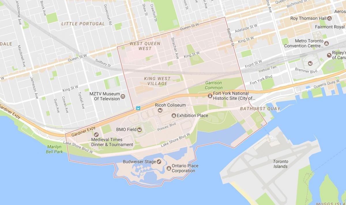 Карта Ніагара районі Торонто
