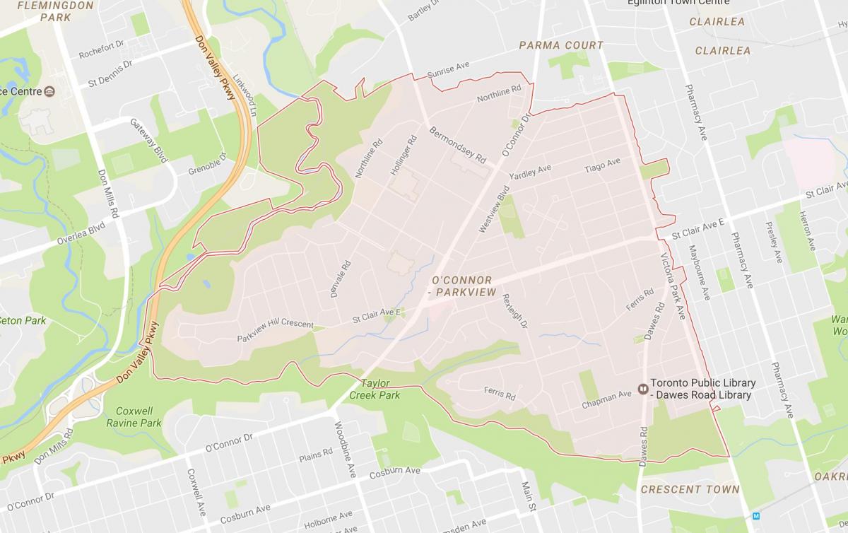 Карта стежки районі Торонто