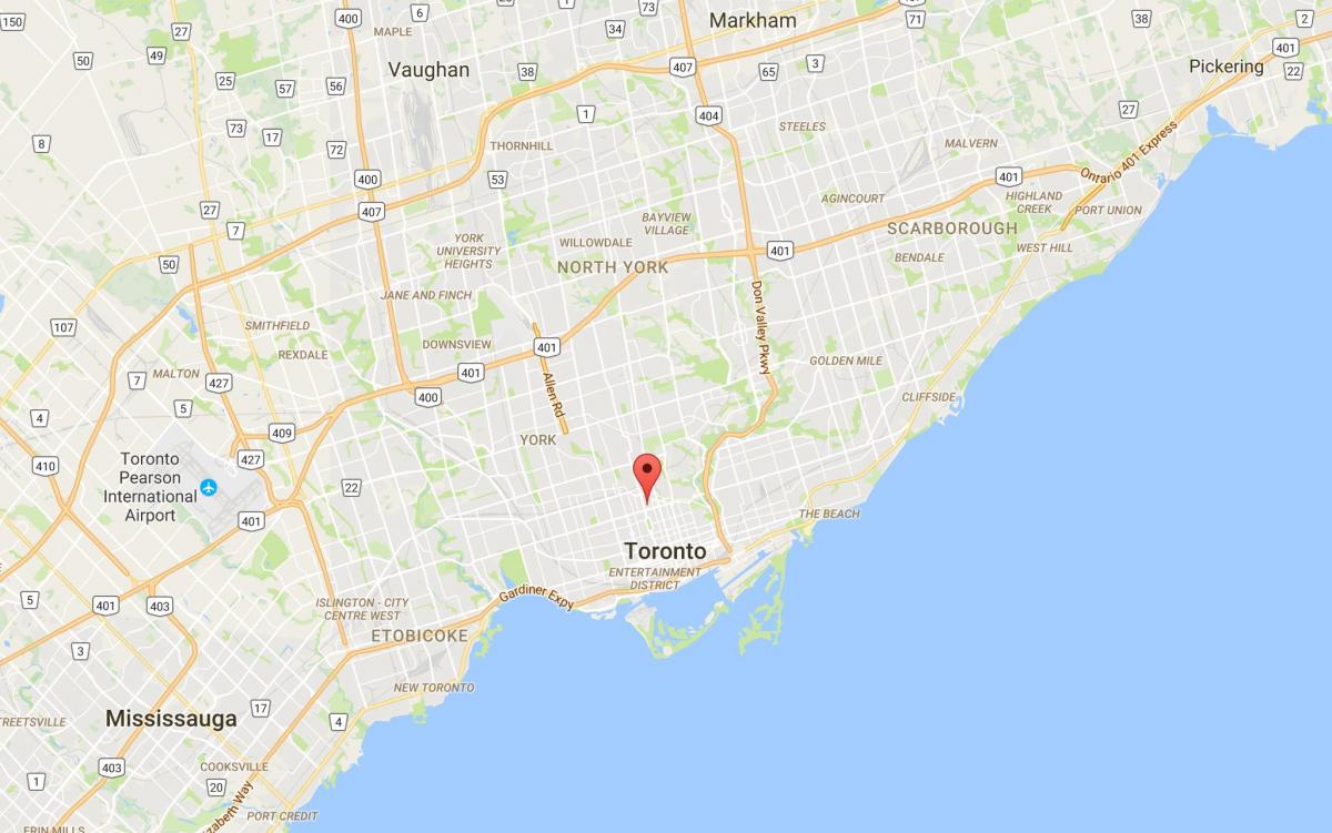 Карта районі Торонто, Торонто