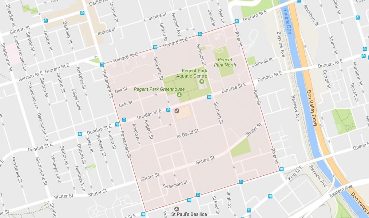 Карта Риджентс-Парк районі Торонто
