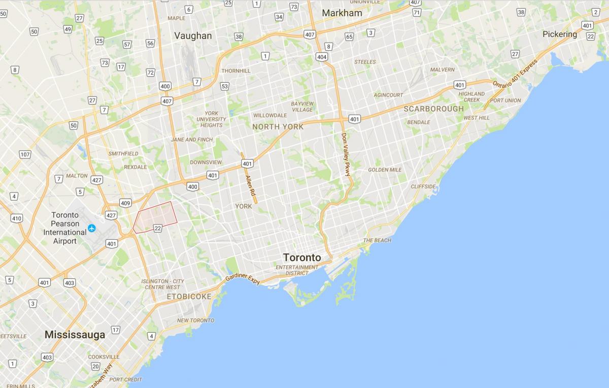 Карта розташування район Торонто