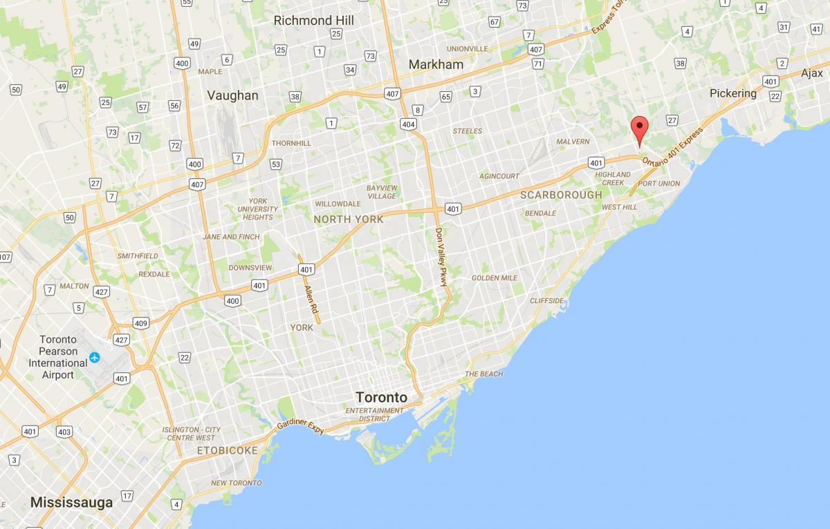 Карта рум'ян район Торонто