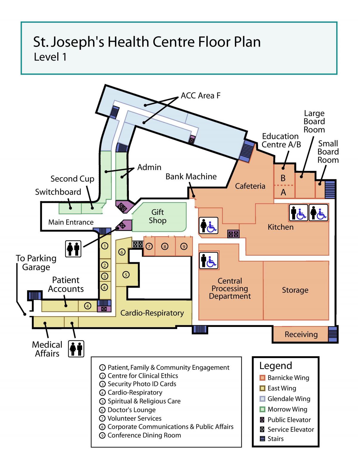 Карту медичному центрі Святого Йосипа в Торонто 1