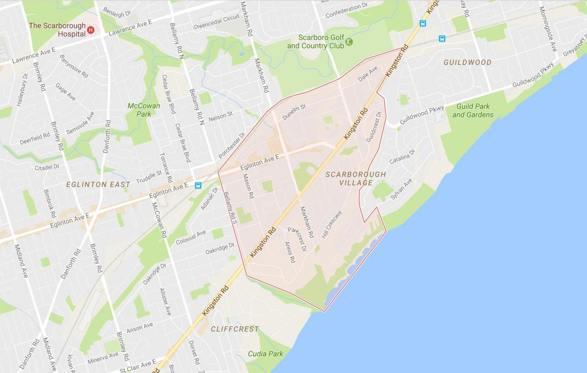 Карта Скарборо селі районі Торонто