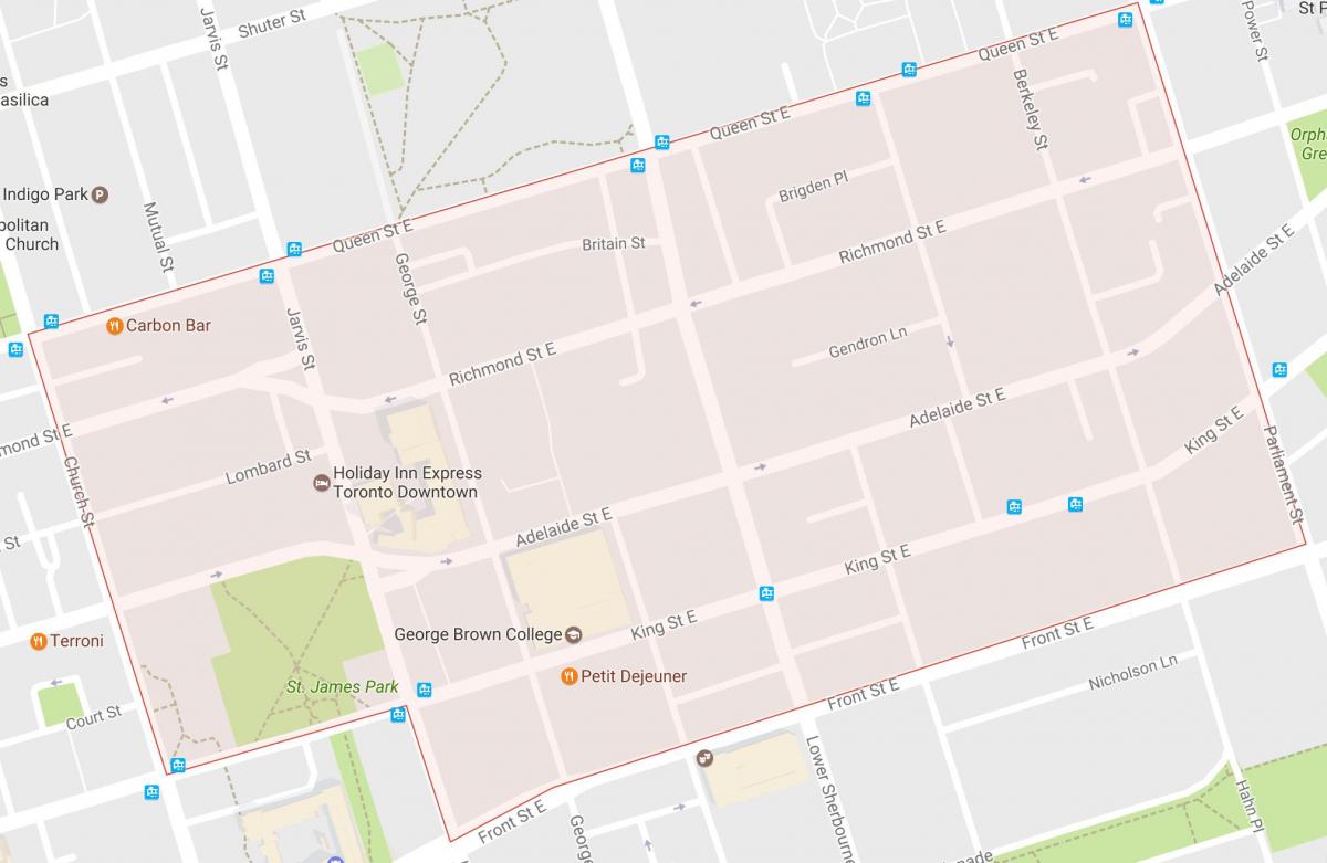 Карта Старого міста в районі Торонто